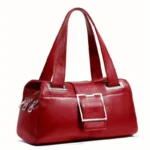 Hot Selling Genuine Leather Solid Color Women'S Shoulder Bag