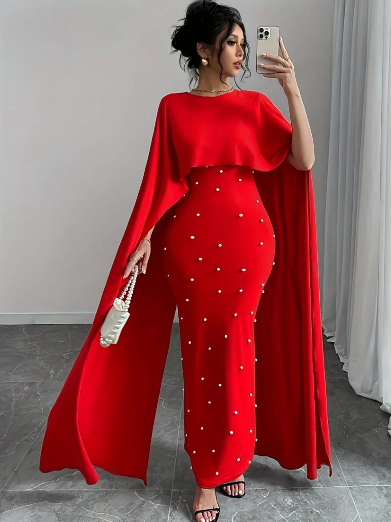 Summer Elegant Pearl Banquet Dress