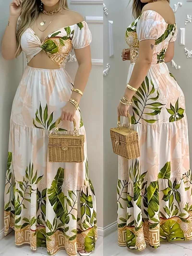 Off-Shoulder Summer Vacation Dress Casual